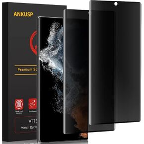 [2 Pack] Privacy Screen Protector for Samsung Galaxy S23 Ultra 5G [Anti-Scratch], Anti-Spy 3D Curve Edge 9H Hardness Case Friendly Tempered Glass Screen Protector for Samsung Galaxy S23 Ultra