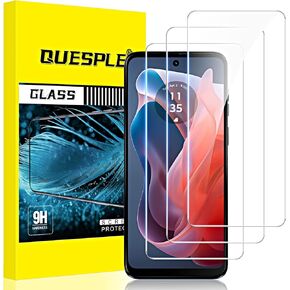 3 Pack Screen Protector for Moto G 5G 2024 6.5 inch, HD Clear Tempered Glass, Easy Installation, High Sensitivity, Case Friendly