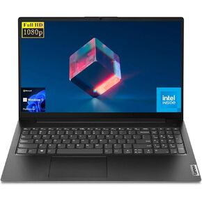 Lenovo V15 Lightweight Laptop, 15.6" 1080p Anti-Glare Display, Business and Everyday Use, 16GB RAM, 512GB SSD, Intel Processor, Windows 11 Pro, HDMI, Wi-Fi, Webcam with Privacy Shutter, Black
