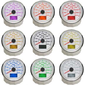 ELING Car Motorcycle Boat GPS Speedometer Odometer 0-80MPH 0-120KM/H ATV UTV with 8 Different Backlight 85mm