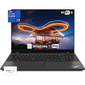 Lenovo Newest ThinkPad T16 Gen 2 Business Laptop, Intel Core i7-1355U, 16" WUXGA (1920 x 1200) Display, 48GB DDR5 RAM, 2TB PCIe SSD, Windows 11 Pro, Ethernet, Wi-Fi 6, Fingerprint, w/WOWPC Bundle