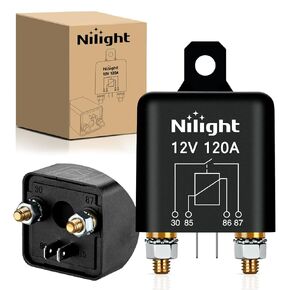 Nilight 50044R 5 Pack Waterproof 40/30 AMP Heavy Duty 12 AWG Tinned Copper Wires 5-PIN SPDT Bosch Style 12V Automotive Relay and Harness Set,2 Year Warranty