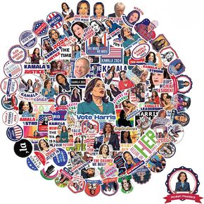Ultimate 197 Kamala Harris Tim Walz Campagin Presidential Election Democrat 2024 Stickers, Political Decals Car Bumper Merch, for Laptop, Journal, Scrapbook, Stanley Water Bottle Patriotic Vote