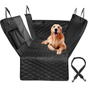 Car Dog Cover Back Seat - Car Hammock for Dogs Waterproof - Dog Car Seat Cover for Backseat with Mesh Window Multiple Pockets for Car/SUV Nonslip Rubber Back Washable