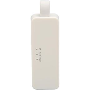 USB to RJ45 Adapter, 2500M Stable Widely Compatible USB to Ethernet Adapter for Travel (Type C White)