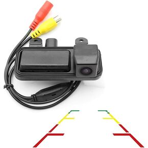 Vlicevrn HD Car Rear View Camera Trunk Handle with Fish Eye Lens Night Vision Backup Parking Camera Waterproof IP68 Vehicle Camera for Mercedes Benz E Class C207 W207 E200 E260 E300 E350 E63 AMG