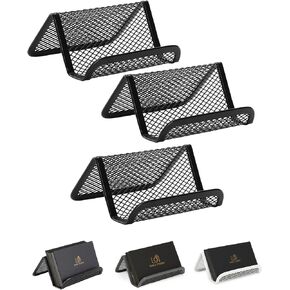 Mr. Pen- Metal Mesh , 3 Pack, Black, Card Holder for Desk Business Cards, Desk Card Holder, Business Card Stand, Business Card Display, Card Holder for Office