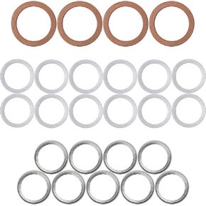 Prime Ave (5) Rear Differential + (5) Automatic Transmission Plug Washers Compatible With Honda & Acura Part# 90471-PX4-000 & 94109-20000