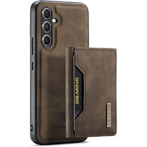 2 in 1 Wallet Case for Samsung Galaxy A54 5G, DG.MING Retro Leather Cell Phone Back Case Magnetic Detachable Trifold Wallet Credit Cards Holder Pocket (Coffee)