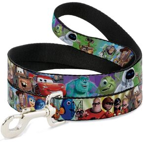 Buckle-Down Disney Pet Leash, Dog Leash, Disney Pixar Movie Character Collage, 6 Feet Long 1.0 Inch Wide