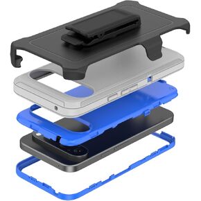 Compatible with Google Pixel 9 Pro XL Case, with Belt Clip Holster Heavy Duty Rugged Shockproof Full Body Protection Kickstand Phone case for Google Pixel 9 Pro XL(Black)