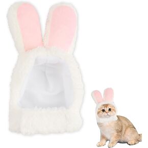 قبعة قطة لطيفة، قبعة أرنب كوستوم مع آذان للقطط والكلاب الصغيرة، آذان أرنب للكلاب، زي حفلات عيد الفصح، أغطية رأس للحيوانات الأليفة in Kuwait