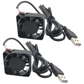 FainWan 2-Pack 40mm x10mm DC 5V USB Brushless Cooling Fan, Dual Ball Bearing, Quiet Operation, 4010 Small Computer Fan 100cm Wire