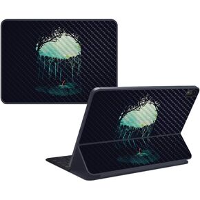 MightySkins Carbon Fiber Skin for Apple iPad Pro Smart Keyboard 11" (2018) - Sleeping in The Woods - Protective, Durable Textured Carbon Fiber Finish - Easy to Apply, Remove - Made in The USA