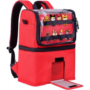 Storage Backpack for Toniebox, Carrying Case Bag for Tonie Figures, Charging Station & Headphone (Grey)
