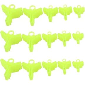 100 Pcs Yellow Fishing Treble Hook Covers Fishing Hook Bonnets Fishing Safety Cap Protector Fishing Hook Safety Cover Terminal Tackle and Accessories