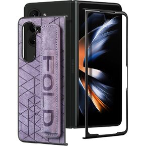 حافظة هاتف جلدية SOOPII لهاتف سامسونج جالاكسي Z Fold 6، غطاء هاتف نحيف مع حلقة معصم وحامل قلم لهاتف Fold 6، أرجواني in Kuwait