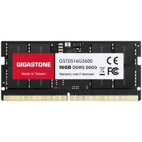 【DDR5 RAM】 GIGASTONE 16B DDR5 5600MHz PC5-44800 CL 46-46-46-90 1.1V SODIMM 262 Pin Unbuffered Non ECC High Performance Notebook Laptop Memory Upgrade