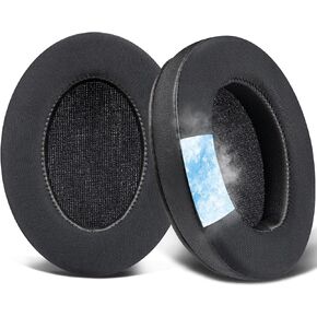 SOULWIT Replacement Earpads for Mpow 059/059 Lite/H5 Headphones, Ear Pads Cushions with Ice Silk Fabric, Noise Isolation Foam - Black
