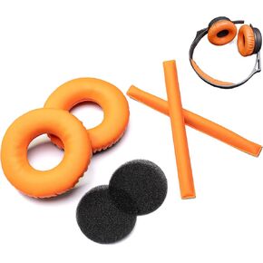 Orange Replacement Ear Pads Foam Cushion Headband Compatible with Sennheiser HD25 HD 25 HD 25-1 HD25-1ii HD25SP HMD25 HME25 HMEC25 Headphones