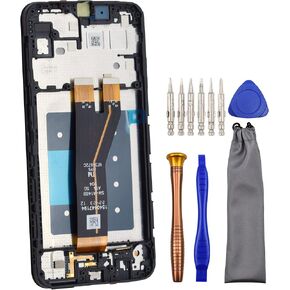 Full LCD Display Touch Digitizer Screen with Screen Frame Replacement for Samsung Galaxy A14 5G SM-A146B Black 6.6"