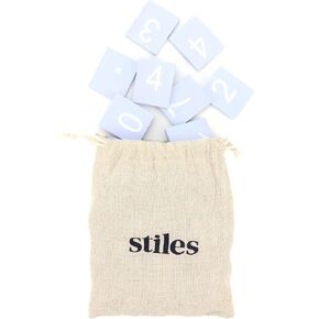 مجموعة حروف مميزة من Stiles 92 لألواح البلاط، حروف كلمات متقاطعة خشبية قابلة للتغيير لألواح الحروف، ذهبي