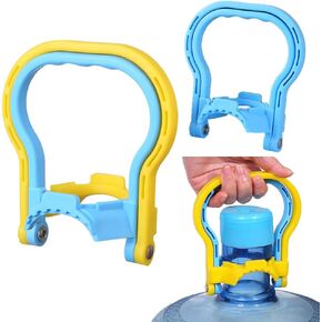 2 Pack 5 Gallon Water Bottle Holder Purified Drinking Water Jug Caps Carrier Lift Labor Energy Saving Ergonomic Grip Handle Carrier Non-Slip Holder Lifter Heavy Duty Clip