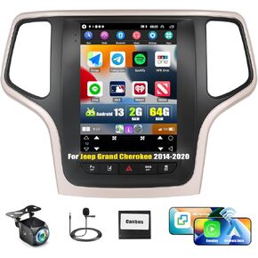 2G+64G Android 13 Car Stereo for Jeep Grand Cherokee 2014-2020with Wireless Carplay Android Auto,9.7" HD Touch Screen Tesla Style Car Radio with GPS/WiFi,Bluetooth,FM/RDS Radio,SWC+AHD Backup Camera