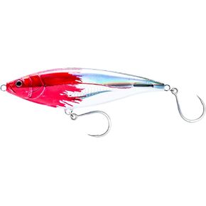 Nomad Design Madscad 150 Sinking SW Twitchbait - Ideal for Snook, Striped Bass - BKK Diablo 5X Singles 5/0 Hooks, 6 inch - 2-3/4 oz, Fireball Red Head