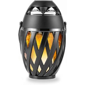 Outdoor Bluetooth Speakers Waterproof Wireless, Birthday Gifts for Men Dad, LED Flame Ambient Light, Camping Patio Accessories, Unique Gifts for Him Husband Boyfriend Dad