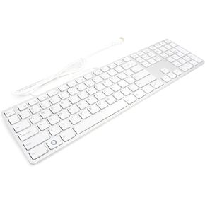I-Rocks BUSlink Media White Aluminum X-Slim Keyboard for PC (KR-6402-WH)