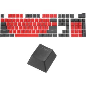 MECCANIXITY 104 Keys Pudding Keycaps Set OEM Profile 60 Percent ABS for Mechanical Keyboard Layout, White & Purple Double Shot