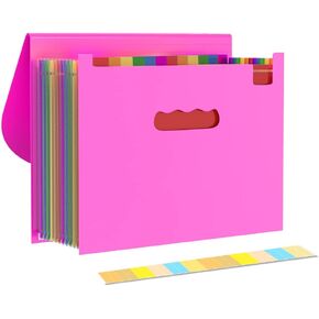 CN1ST 12 Monthly Planner File Folders, 12-Pocket Expanding File Folder with Tags and Closure for Classroom, Home, Office and Travel Use, A4 Size and Letter Size