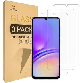 واقي شاشة Mr.Shield متوافق مع هاتف Samsung Galaxy A06 [زجاج مقسى] [عبوة من 3 قطع] [زجاج ياباني بصلابة 9H]