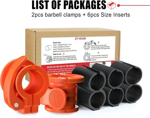 Barbell Clips 1 inch I Multi-Size Adjustable Barbell Collar I 1 inch Barbell ClampsIQuick Release Weight Clips Pair of Locking for Dumbbell Bar (Black 0.9-1.18inch) in Saudi Arabia