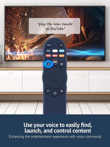 استبدال جهاز التحكم عن بعد الصوتي XRT270 لجهاز التحكم عن بعد للتلفزيون الذكي Vizio، لجهاز Vizio VQP65C-84 VQP75C-84 Quantum Pro QLED 4K TV مع Netflix/PrimeVideo/Redbox/Sling/IHeat Radio/Crackle in Saudi Arabia