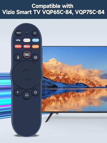 استبدال جهاز التحكم عن بعد الصوتي XRT270 لجهاز التحكم عن بعد للتلفزيون الذكي Vizio، لجهاز Vizio VQP65C-84 VQP75C-84 Quantum Pro QLED 4K TV مع Netflix/PrimeVideo/Redbox/Sling/IHeat Radio/Crackle in Saudi Arabia