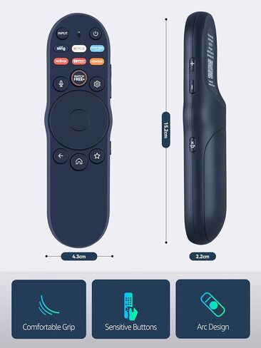استبدال جهاز التحكم عن بعد الصوتي XRT270 لجهاز التحكم عن بعد للتلفزيون الذكي Vizio، لجهاز Vizio VQP65C-84 VQP75C-84 Quantum Pro QLED 4K TV مع Netflix/PrimeVideo/Redbox/Sling/IHeat Radio/Crackle in Saudi Arabia