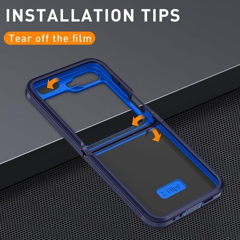 for Samsung Galaxy Z Flip 6 Case, Flip 6 Heavy Duty case,[Belt Clip Holster][Military Grade Protective ][Shockproof] [Dropproof] [Dust-Proof], for GalaxyZ Flip 6 5G (Dark Blue-Belt Clip) in Saudi Arabia