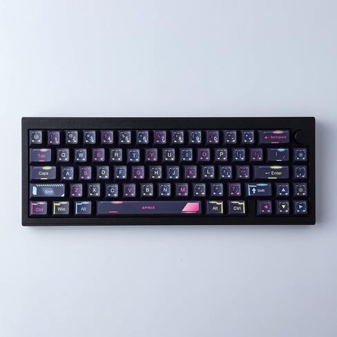 أغطية مفاتيح PBT 143 مفتاحًا، أغطية مفاتيح Cyberpunk، أغطية مفاتيح مخصصة بلون الكرز، أغطية مفاتيح مخصصة للتسامي مع شريط مسافة 6.25u 7u لمفاتيح Cherry Gateron MX، لوحة المفاتيح الميكانيكية تخطيطات الولايات المتحدة/ISO المملكة المتحدة in Kuwait