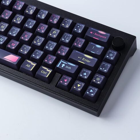 أغطية مفاتيح PBT 143 مفتاحًا، أغطية مفاتيح Cyberpunk، أغطية مفاتيح مخصصة بلون الكرز، أغطية مفاتيح مخصصة للتسامي مع شريط مسافة 6.25u 7u لمفاتيح Cherry Gateron MX، لوحة المفاتيح الميكانيكية تخطيطات الولايات المتحدة/ISO المملكة المتحدة in Kuwait