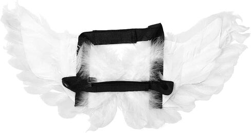 Pet Angel Feather Wings Pet Harness Pet Costume Accessory Dog Cat Halloween Cosplay Dress Up Pet Supplies (L) in Saudi Arabia