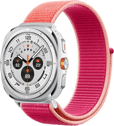 Nylon Bands for Samsung Galaxy Watch Ultra Bands 47mm Men/Women,Soft Breathable Fabric Sport Loop Strap Adjustable Wristband for Samsung Galaxy Watch 7 ultra Band 47 mm in Saudi Arabia