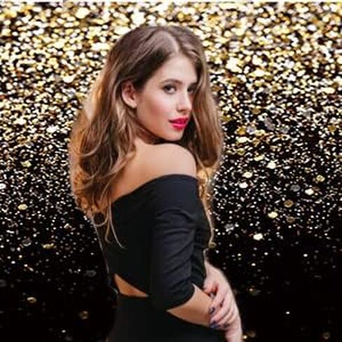Dudaacvt 7x5FT Black and Gold Backdrop Gold Backdrop Glitter Backdrop Gold Spots Bokeh Backdrop Black and Gold Backdrop New Yeary Parties Backdrop in Saudi Arabia