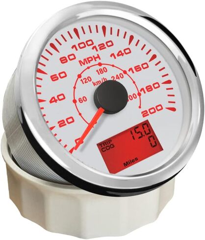ELING Car Motorcycle Boat GPS عداد سرعة 0-80MPH 0-120KM/H ATV UTV مع 8 أضواء خلفية مختلفة 85mm in Kuwait
