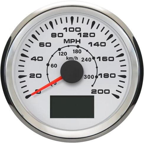 ELING Car Motorcycle Boat GPS عداد سرعة 0-80MPH 0-120KM/H ATV UTV مع 8 أضواء خلفية مختلفة 85mm in Kuwait