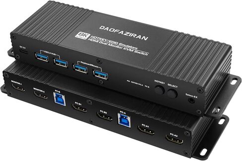 مفتاح kvm 2 شاشات 2 أجهزة كمبيوتر hdmi edid 4k 144 هرتز مفتاح التشغيل السريع التبديل عرض ممتد hdmi مفتاح kvm 2 شاشات 2 أجهزة كمبيوتر hdmi 2.1 edid مفتاح ساخن التبديل kvm التبديل hdmi 2.1 edid 1440P 144 هرتز in Kuwait