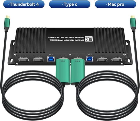 مفتاح kvm 2 شاشات 2 أجهزة كمبيوتر hdmi edid 4k 144 هرتز مفتاح التشغيل السريع التبديل عرض ممتد hdmi مفتاح kvm 2 شاشات 2 أجهزة كمبيوتر hdmi 2.1 edid مفتاح ساخن التبديل kvm التبديل hdmi 2.1 edid 1440P 144 هرتز in Kuwait