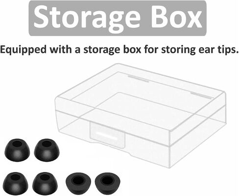 JNSA Replacement Memory Foam Ear Tips Noise Canceling Foam Eartips Ear Plug Ear Tip Gels Compatible with Google Pixel Buds Pro, [Fit in Case],L/M/S 3 Size 3 Pairs,Black (FoamPixelPro3P) in Kuwait