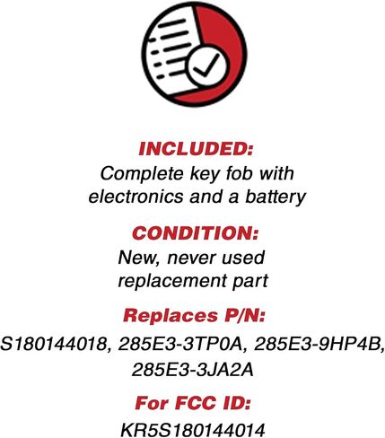 KeylessOption Keyless Entry Remote Car Key Fob Control 4-Button Smart Replacement for 2013-2016 Nissan Altima Maxima Pathfinder Infiniti JX35 QX60 (KR5S180144014, 7812D-S180014) in Saudi Arabia
